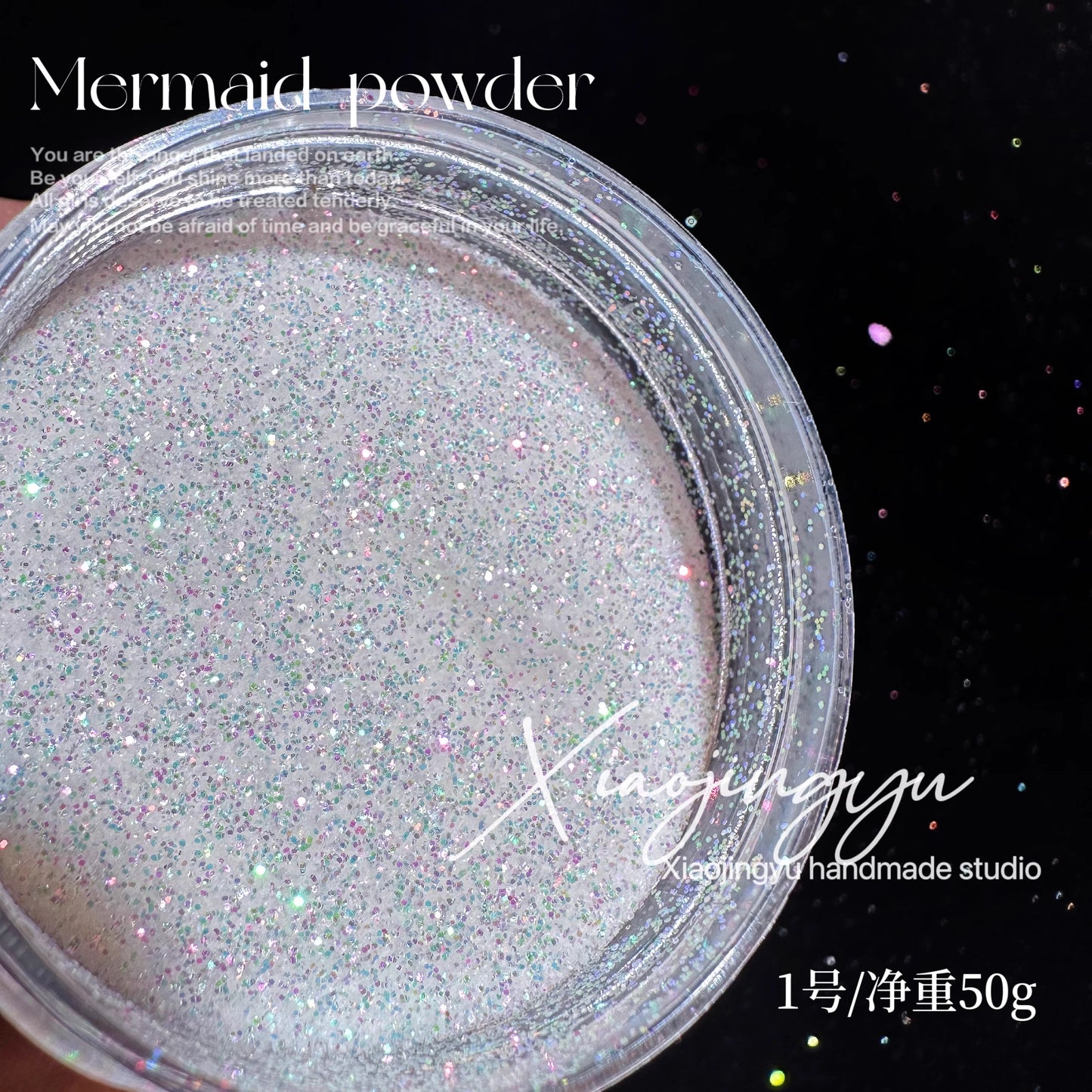 50G Mermaid Sea Salt Crystal Diamond Flowing Maple Nail Art Glitter Glitter Powder Fantasy Quicksand Flash Diamond Powder Material