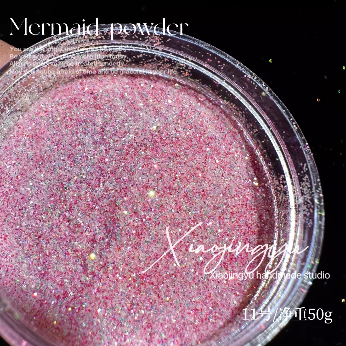 50G Mermaid Sea Salt Crystal Diamond Flowing Maple Nail Art Glitter Glitter Powder Fantasy Quicksand Flash Diamond Powder Material