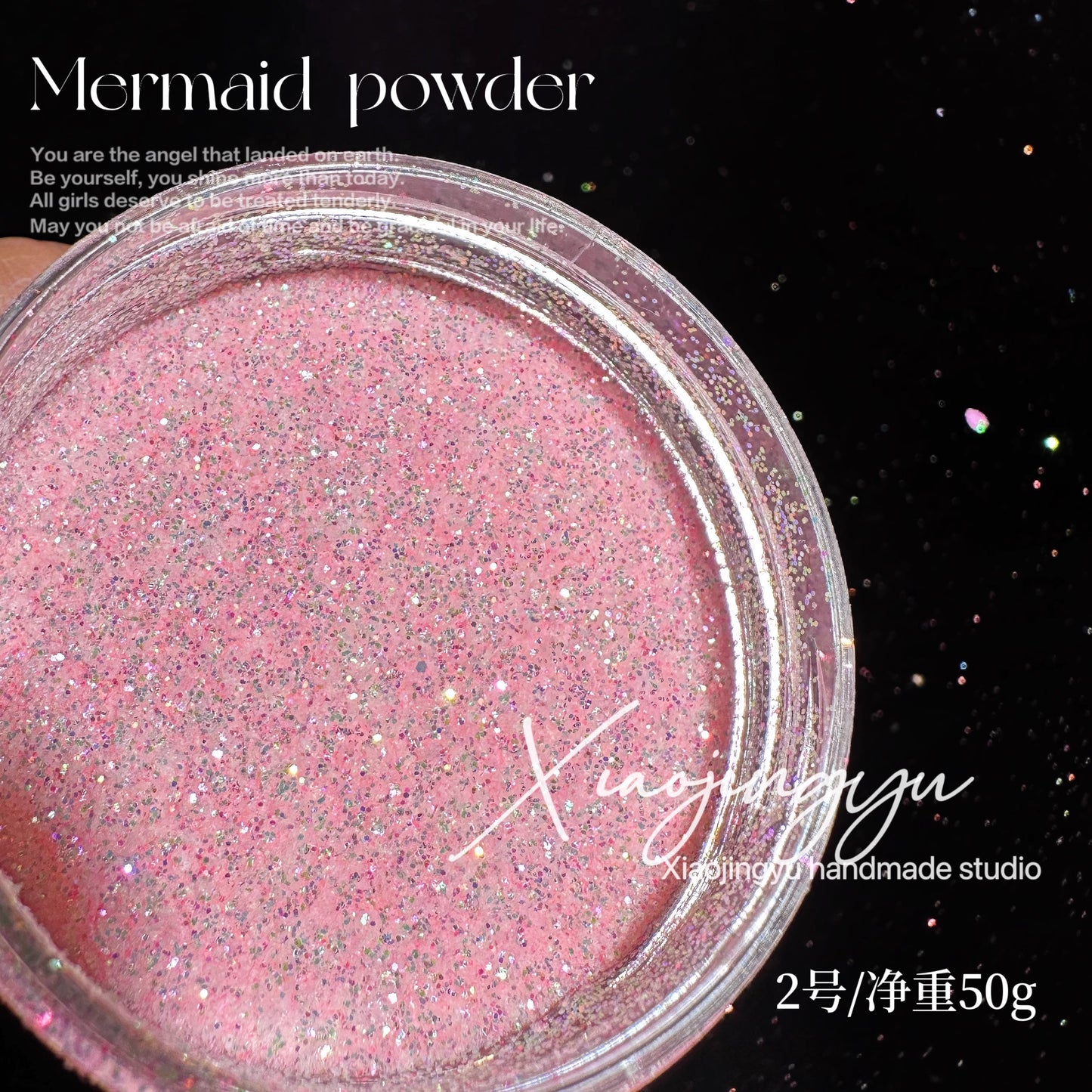 50G Mermaid Sea Salt Crystal Diamond Flowing Maple Nail Art Glitter Glitter Powder Fantasy Quicksand Flash Diamond Powder Material