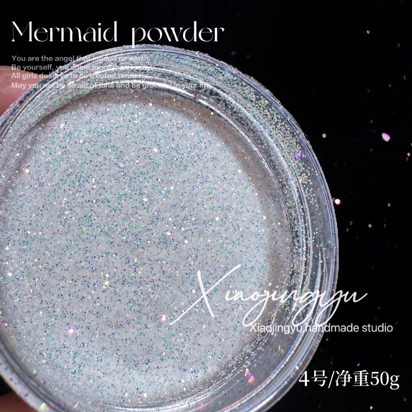 50G Mermaid Sea Salt Crystal Diamond Flowing Maple Nail Art Glitter Glitter Powder Fantasy Quicksand Flash Diamond Powder Material