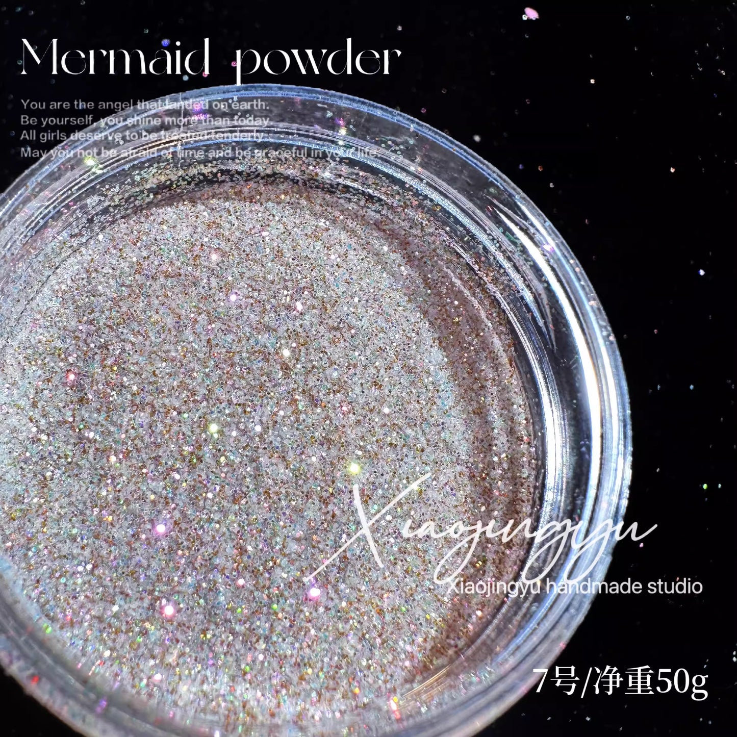 50G Mermaid Sea Salt Crystal Diamond Flowing Maple Nail Art Glitter Glitter Powder Fantasy Quicksand Flash Diamond Powder Material
