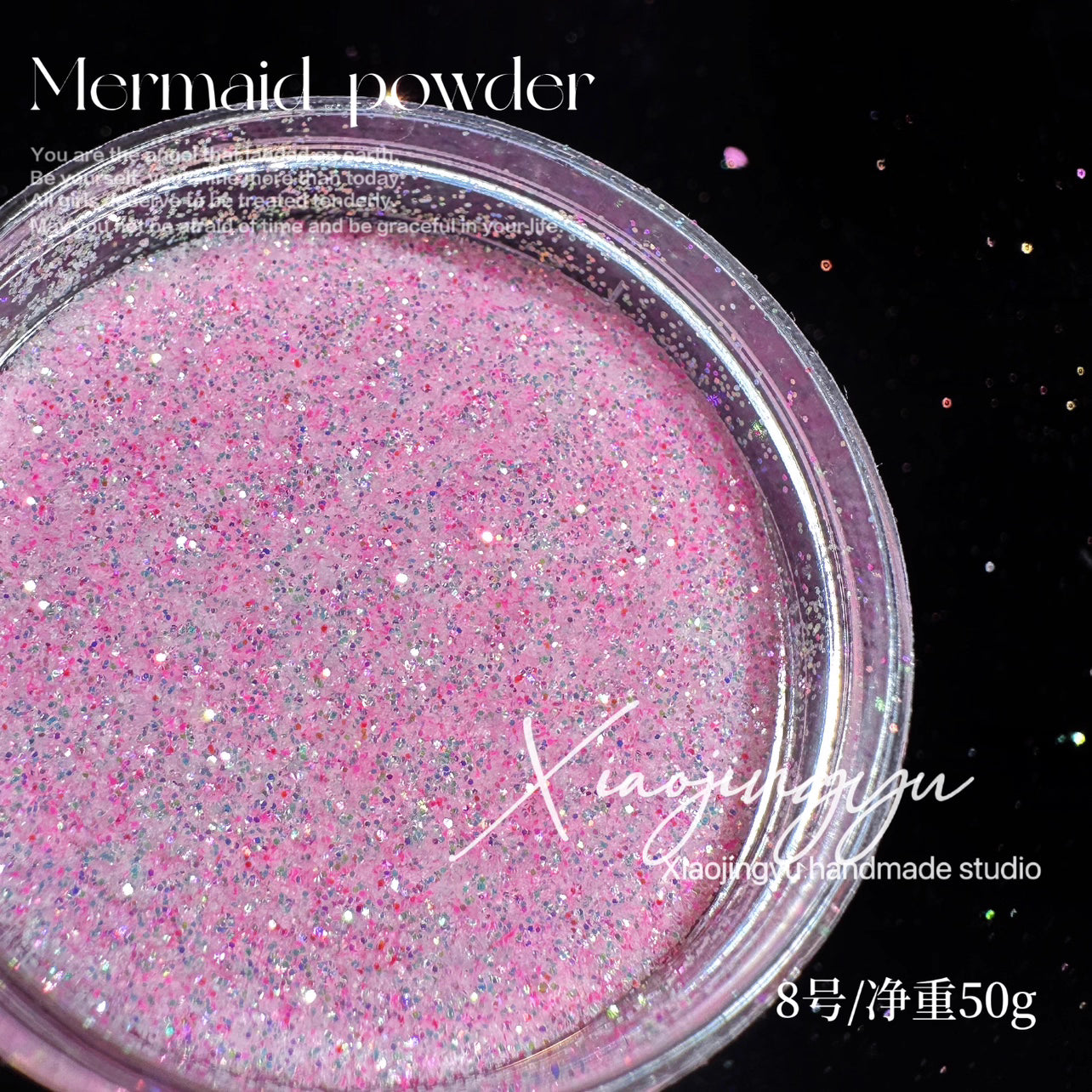50G Mermaid Sea Salt Crystal Diamond Flowing Maple Nail Art Glitter Glitter Powder Fantasy Quicksand Flash Diamond Powder Material