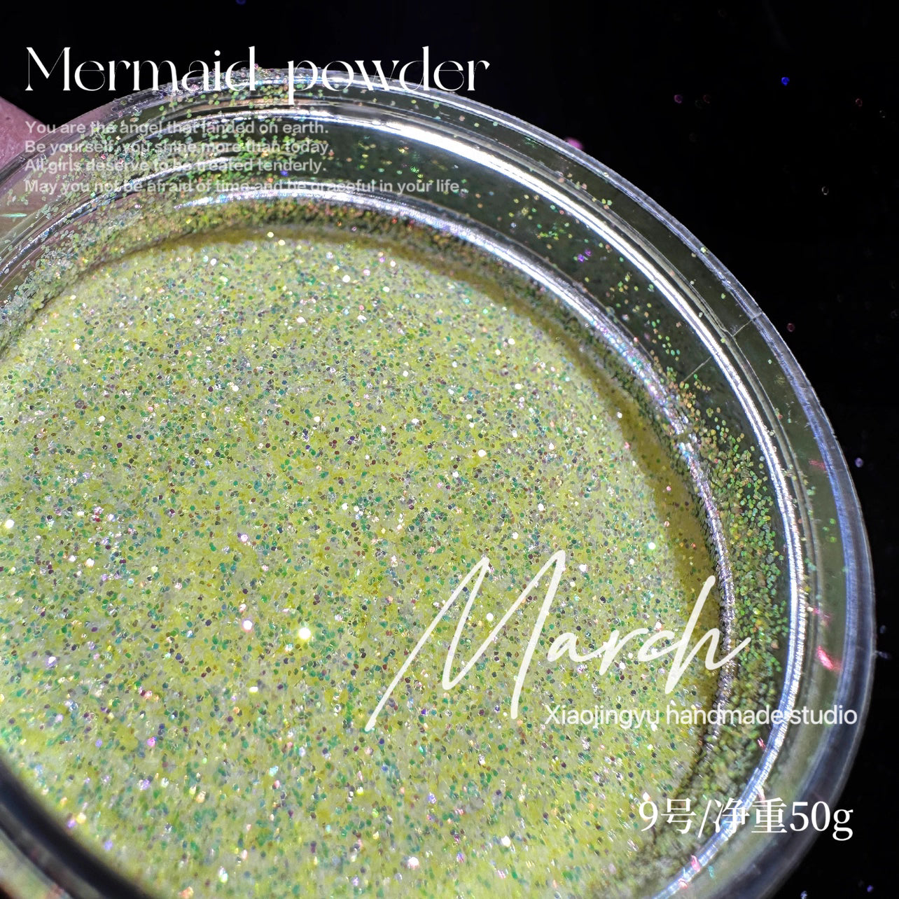 50G Mermaid Sea Salt Crystal Diamond Flowing Maple Nail Art Glitter Glitter Powder Fantasy Quicksand Flash Diamond Powder Material