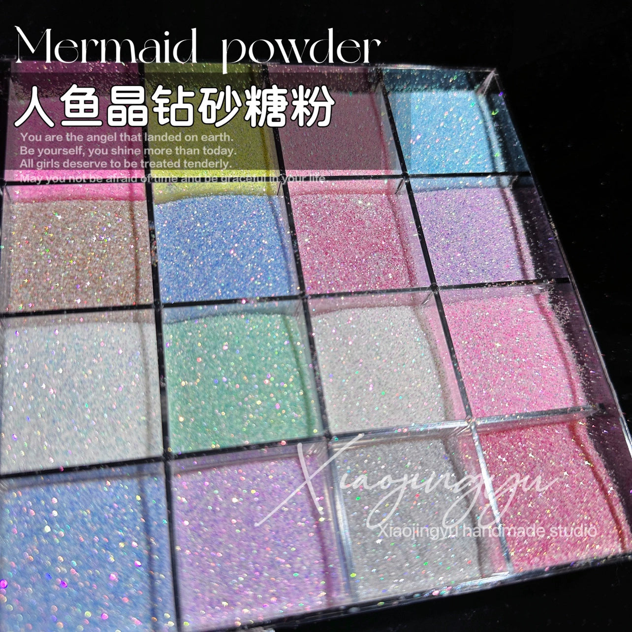 50G Mermaid Sea Salt Crystal Diamond Flowing Maple Nail Art Glitter Glitter Powder Fantasy Quicksand Flash Diamond Powder Material