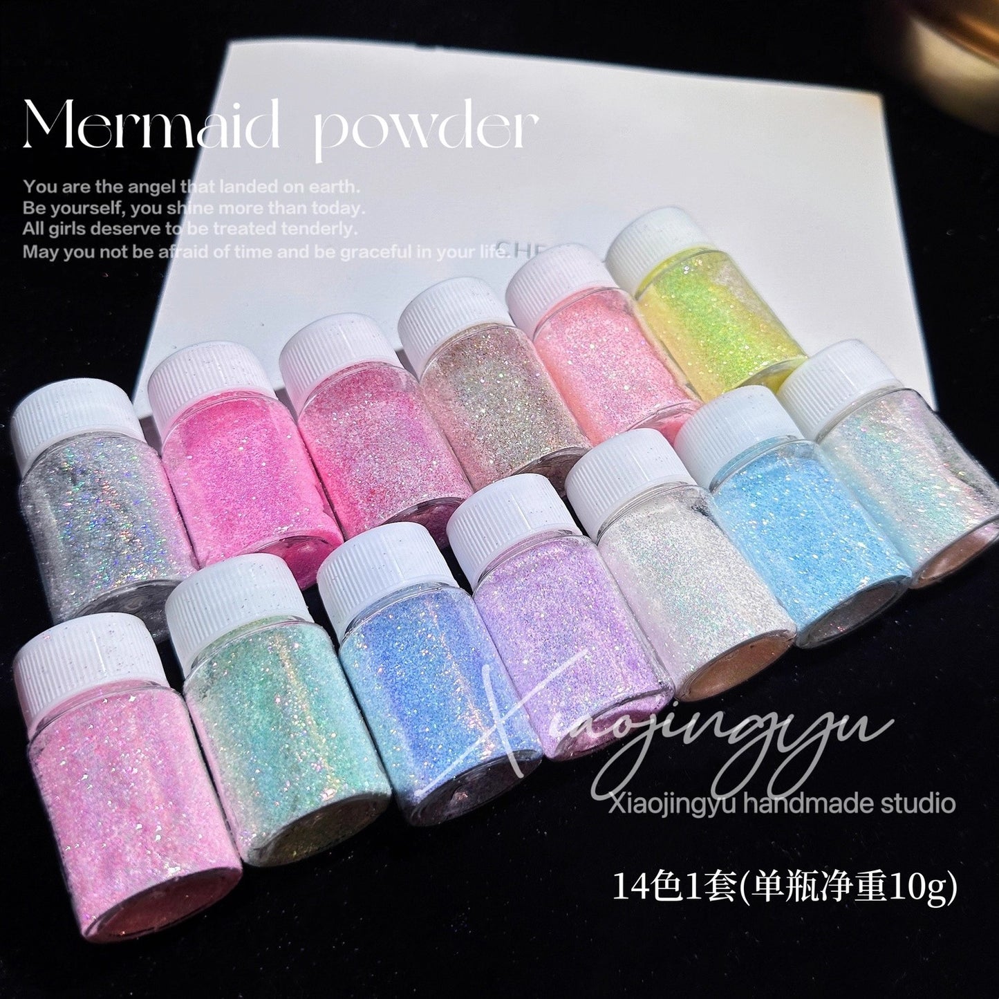 10G Mermaid Sea Salt Crystal Diamond Flowing Maple Nail Art Glitter Glitter Powder Fantasy Quicksand Flash Diamond Powder Material