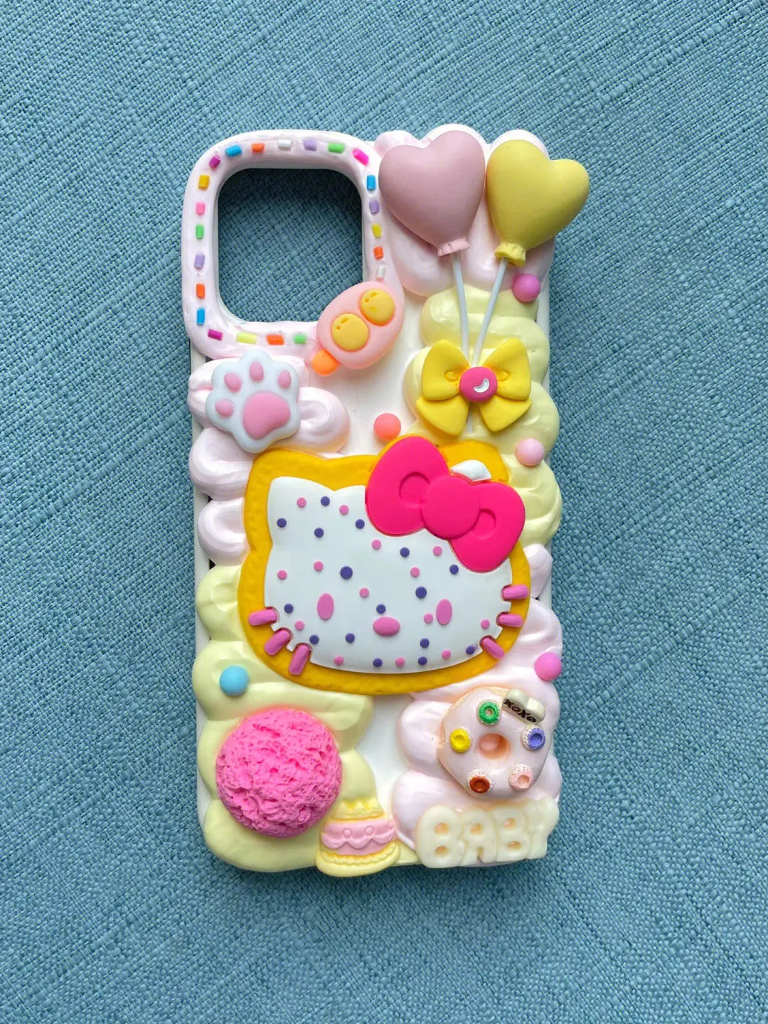 Sample  design DIY cases -Cream Glue Handmade phone cases